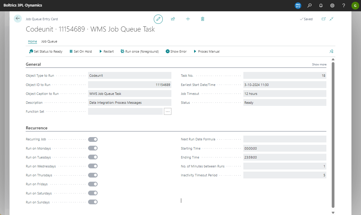 JobQueue DI Message Create