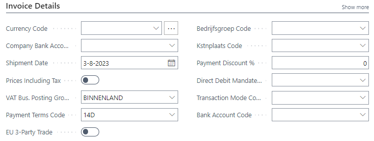 Sales Invoice Details