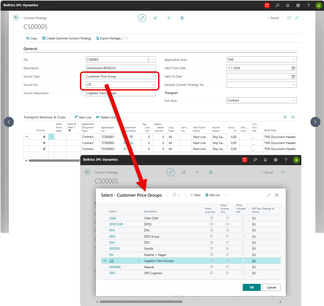 Contract Strategy Customer Price Group