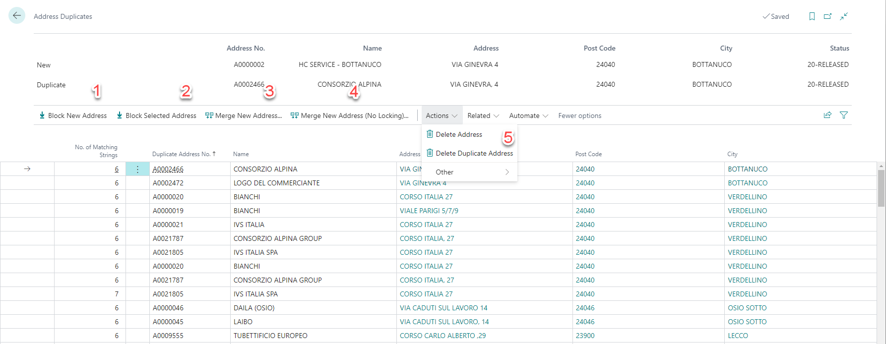 AddressDuplicates