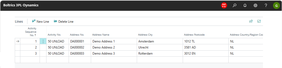 Milk Run Template Line