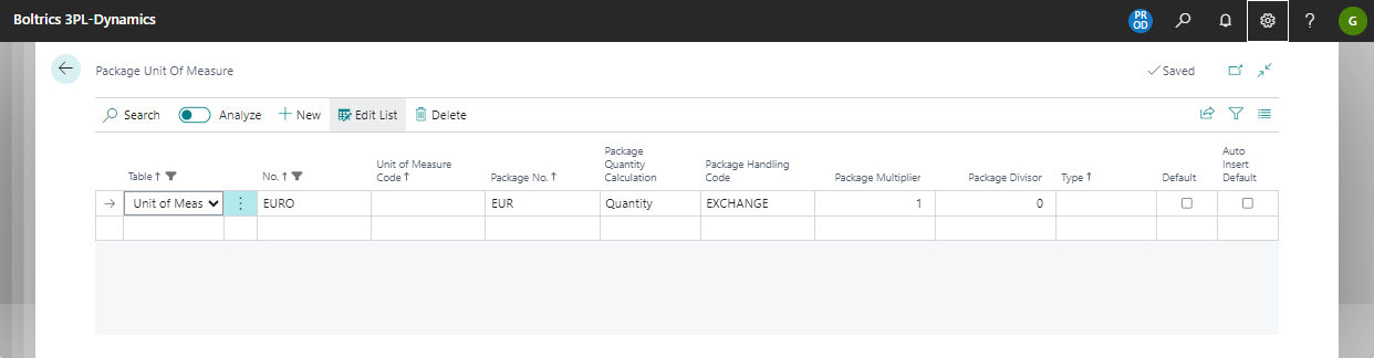 Package Unit Of Measure