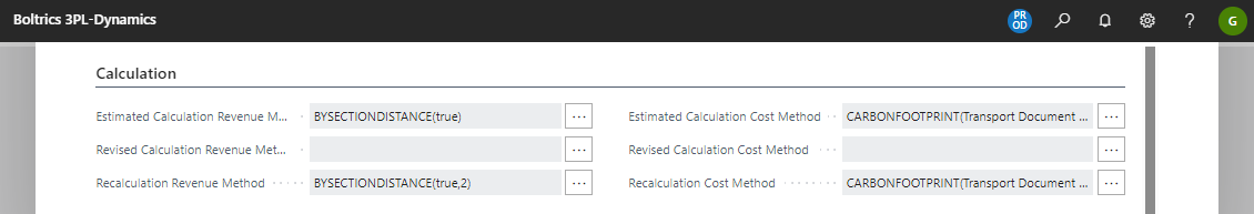 Setup Calculation