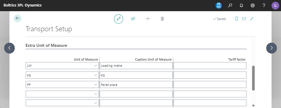 Setup Extra Unit of Measure