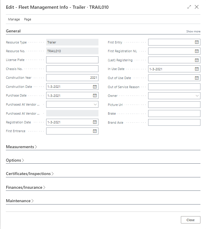 Fleet Management Info