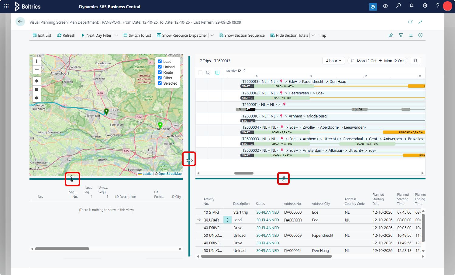 Visual Planning Adjust Window