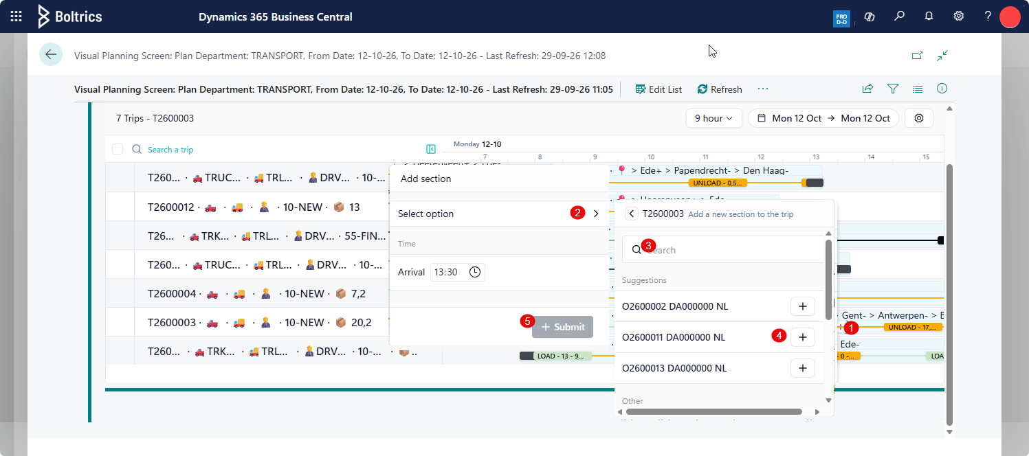 Visual Planning Timeline Add Sections